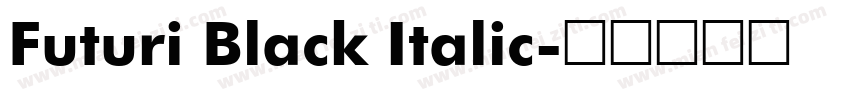 Futuri Black Italic字体转换
